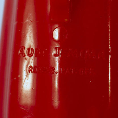 Black Americana Molded Hard Plastic AUNT JEMIMA SYRUP PITCHER Circa 1949 F & F Mold and Die Works
