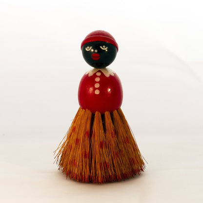 Black Americana PAINTED WOODEN TOP CLOTHES BRUSH Circa Late 1930s - 1940s