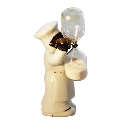 Rare Black Americana CERAMIC CHEF STANDING EGG TIMER Marked GERMANY Circa 1930s Side 2
