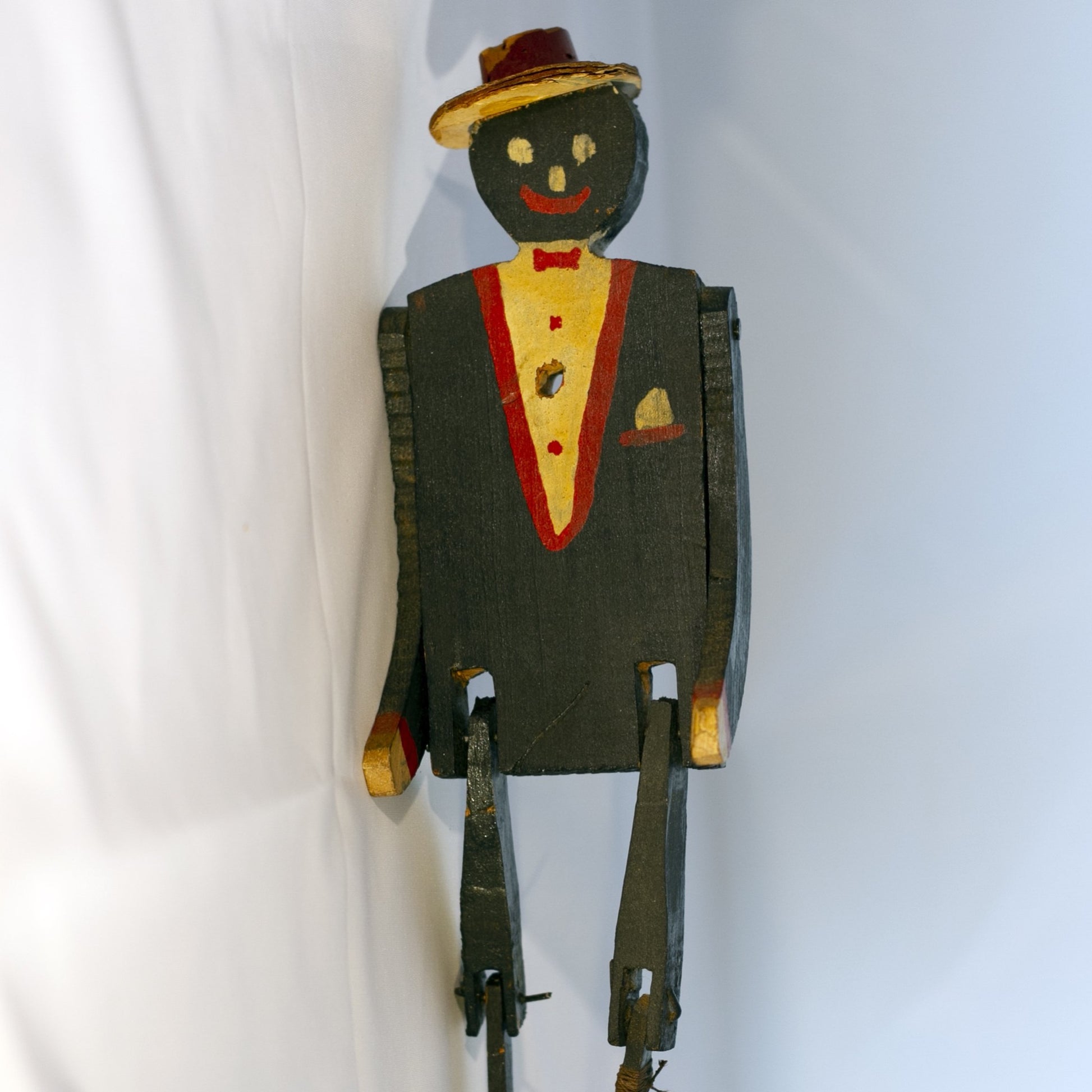 HAND PAINTED AND JOINTED DANCING TOY or Phonograph Dancer Black Americana Circa 1920 – 1930