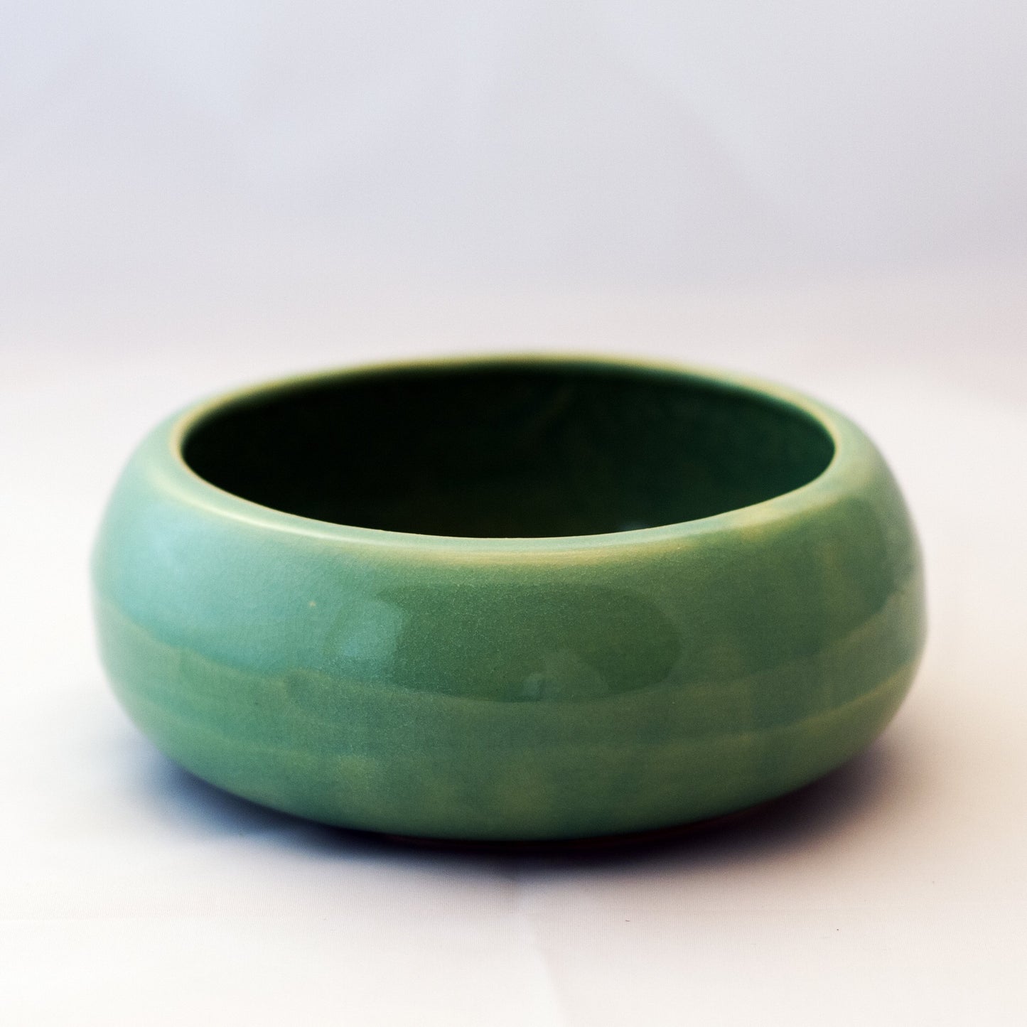 Mid-Century Turquoise Blue Glaze RRP COMPANY 6" SHALLOW BOWL