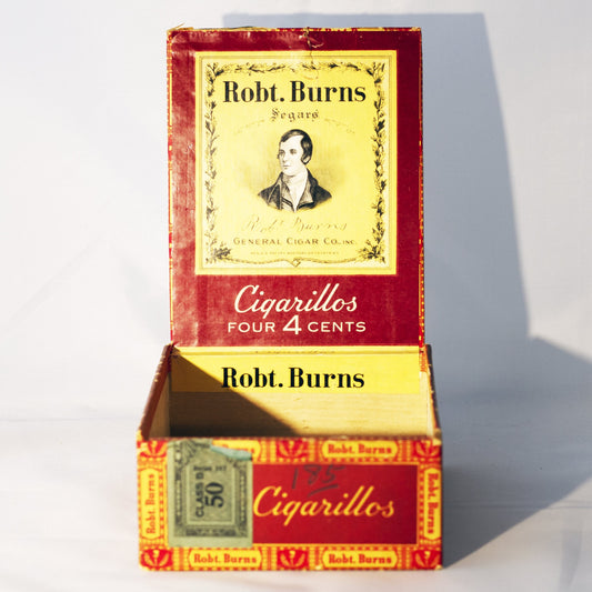 ROBERT BURNS 4¢ CIGAR BOX
