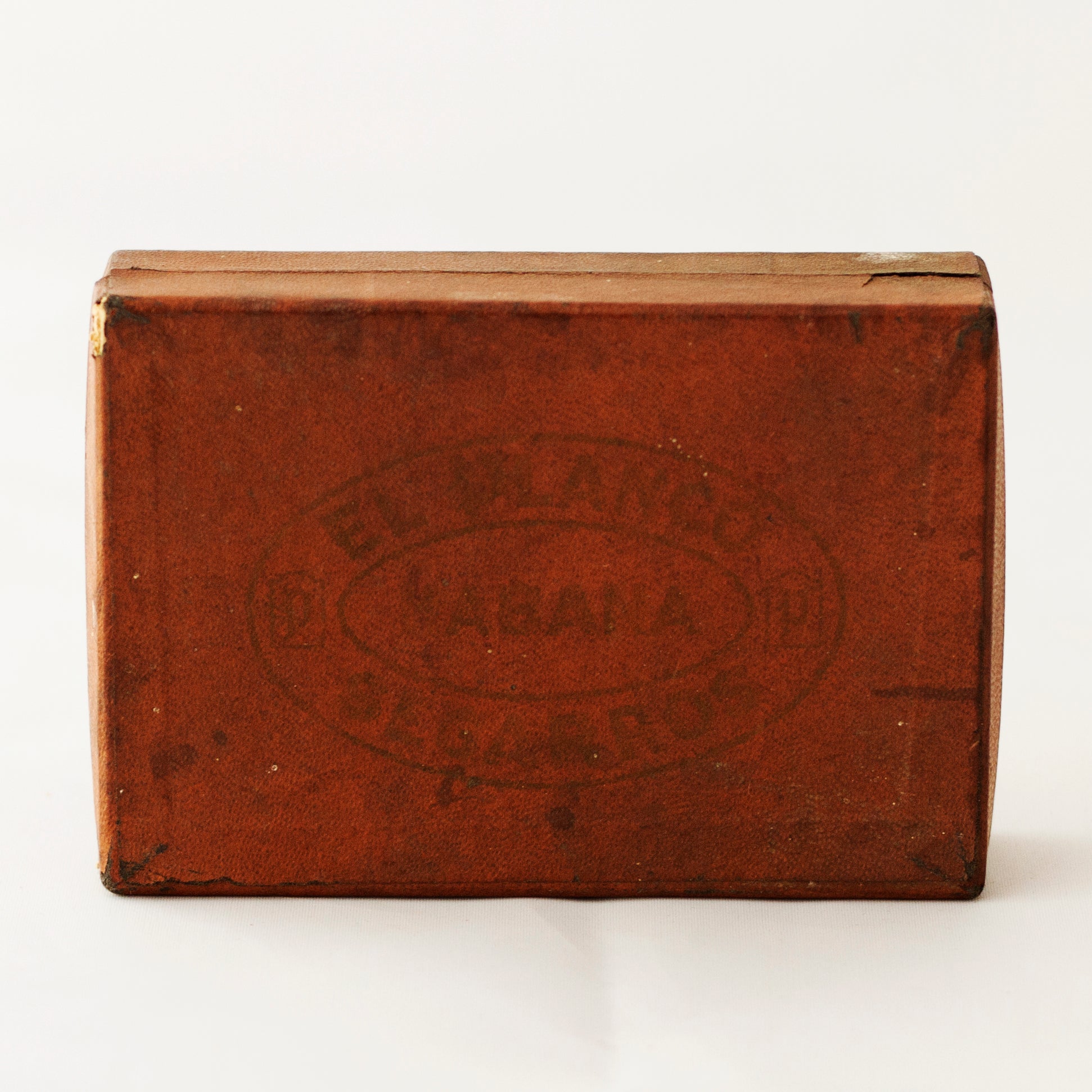 EL PLANCO SEGARROS HABANA CIGAR BOX with Six Gilded Gold Paper Cigar Labels/Bands *Rare* Circa 1910 