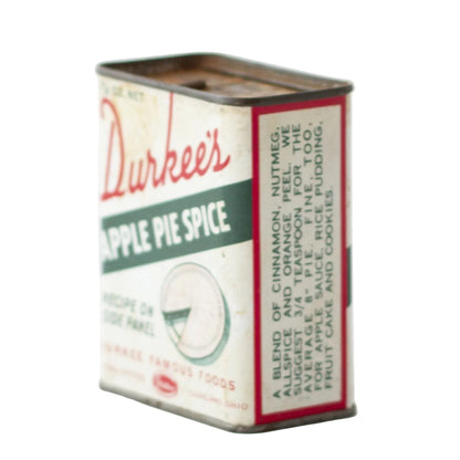 Metal Lithographed Vintage DURKEE'S Apple Pie Spice Tin Circa 1950s - 1960s