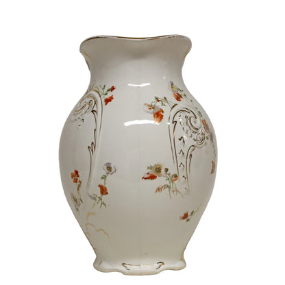 DOULTON BURSLEM Large Water Pitcher with Poppies and Gold Gilt Circa 1891 to 1902 View 3