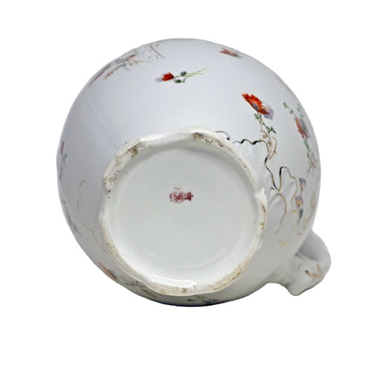 DOULTON BURSLEM Large Water Pitcher with Poppies and Gold Gilt Circa 1891 to 1902