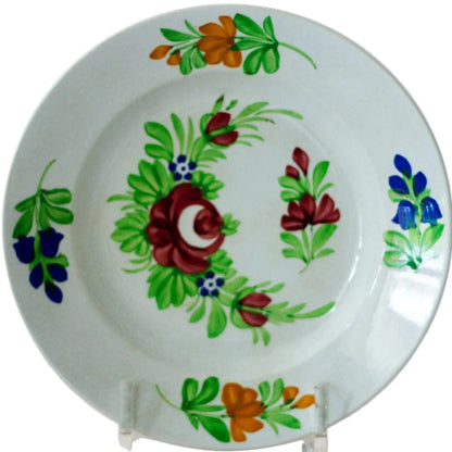 GAUDY STYLE Antique 8 ½” Plate by Villery & Boch Circa 1874 to 1909 Front