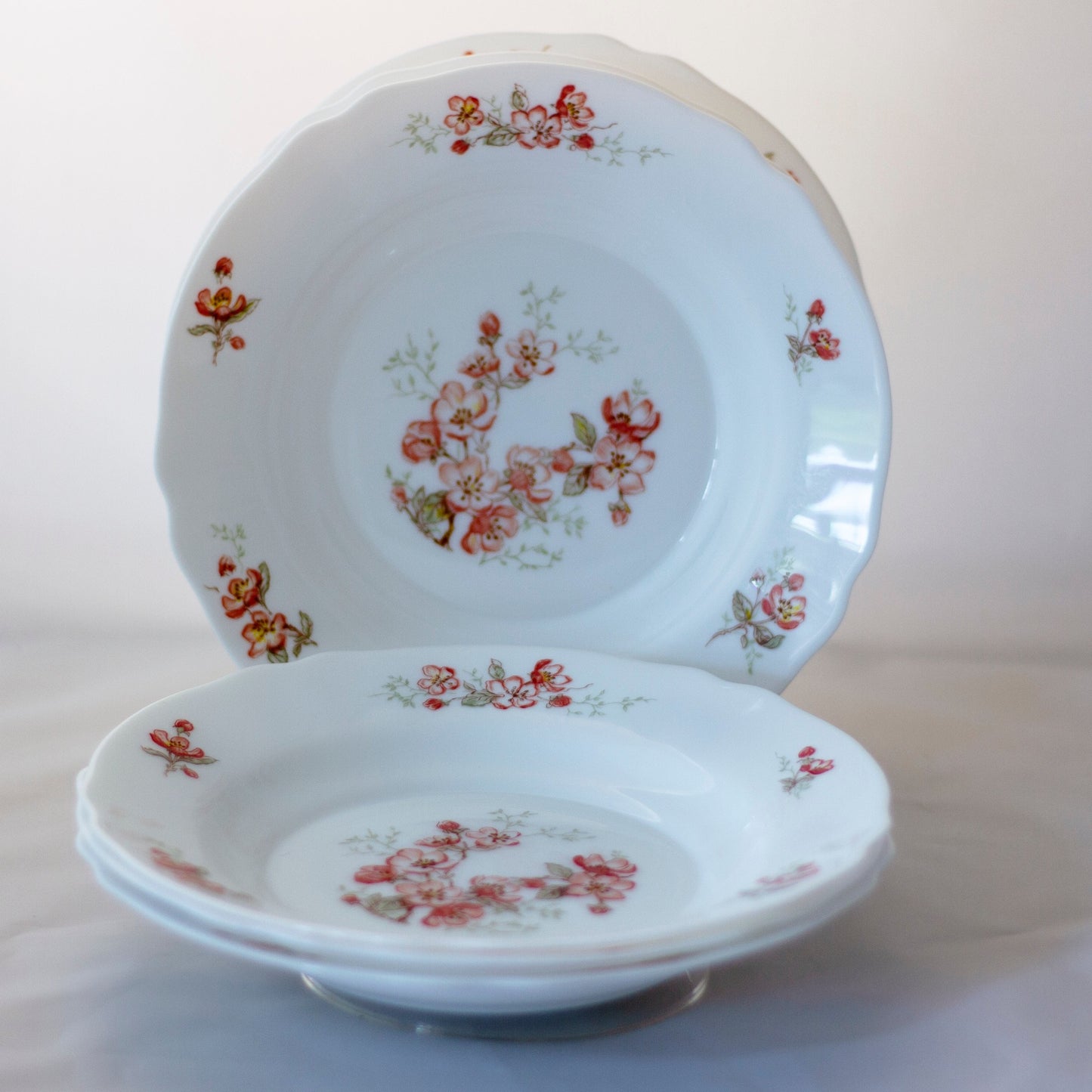 ARCOPAL FRANCE FLORENTINE Dinner Plate & Rimmed Soup Bowl