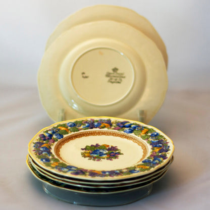 FLORENTINE by Crown Ducal Bread Plate Pattern #1954 Set of Six