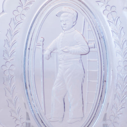 H.M.S. PINAFORE OPERA SOUVENIR Oblong Glass Dish *RARE* Theatre Memorabilia Circa 1880 to 1900