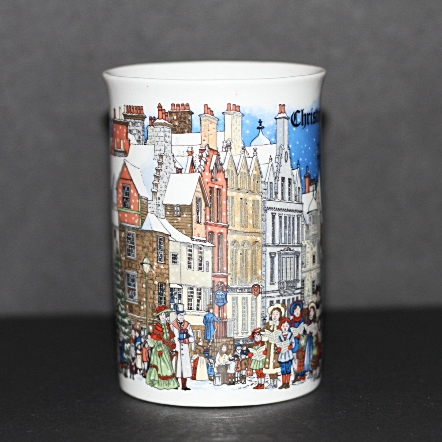 Dunoon Mug Christmas Time Carollers by Sue Scullard Commemorative 1991