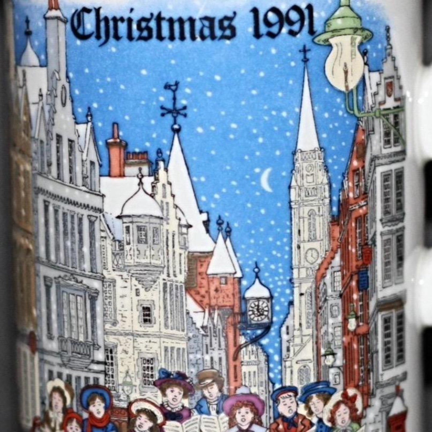 Dunoon Mug Christmas Time Carollers by Sue Scullard Commemorative 1991