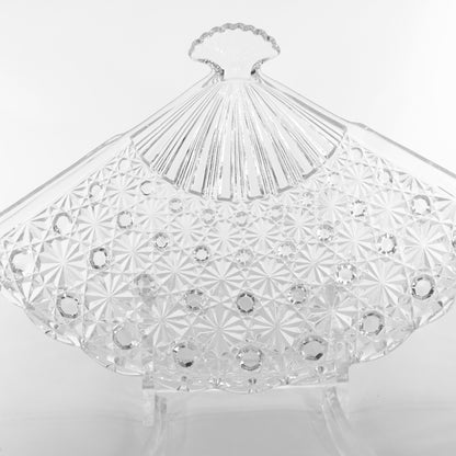 L.G. Wright Glass DAISY & BUTTON Fan Plate (Pressed) Circa 1960s