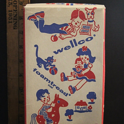 WELLCO FOAMTREADS '76 BICENTENNIAL Stars and Stripes Corduroy Slippers New Old Stock with Box