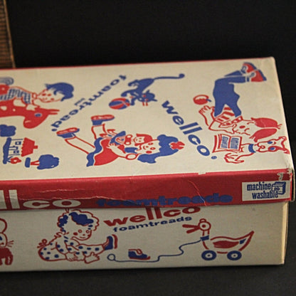 WELLCO FOAMTREADS '76 BICENTENNIAL Stars and Stripes Corduroy Slippers New Old Stock with Box