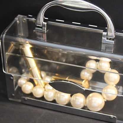 BOLSO DE MANO DE LUCITE AÑOS 50 - ¡Estilo Clásico!