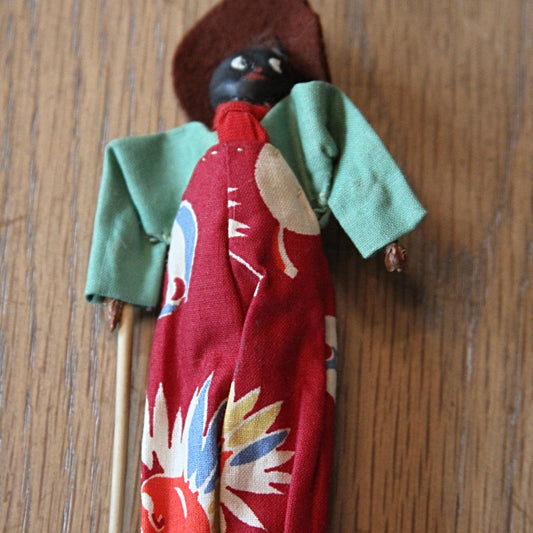 Handmade FOLK ART Black Americana Doll Circa Early 20th Century