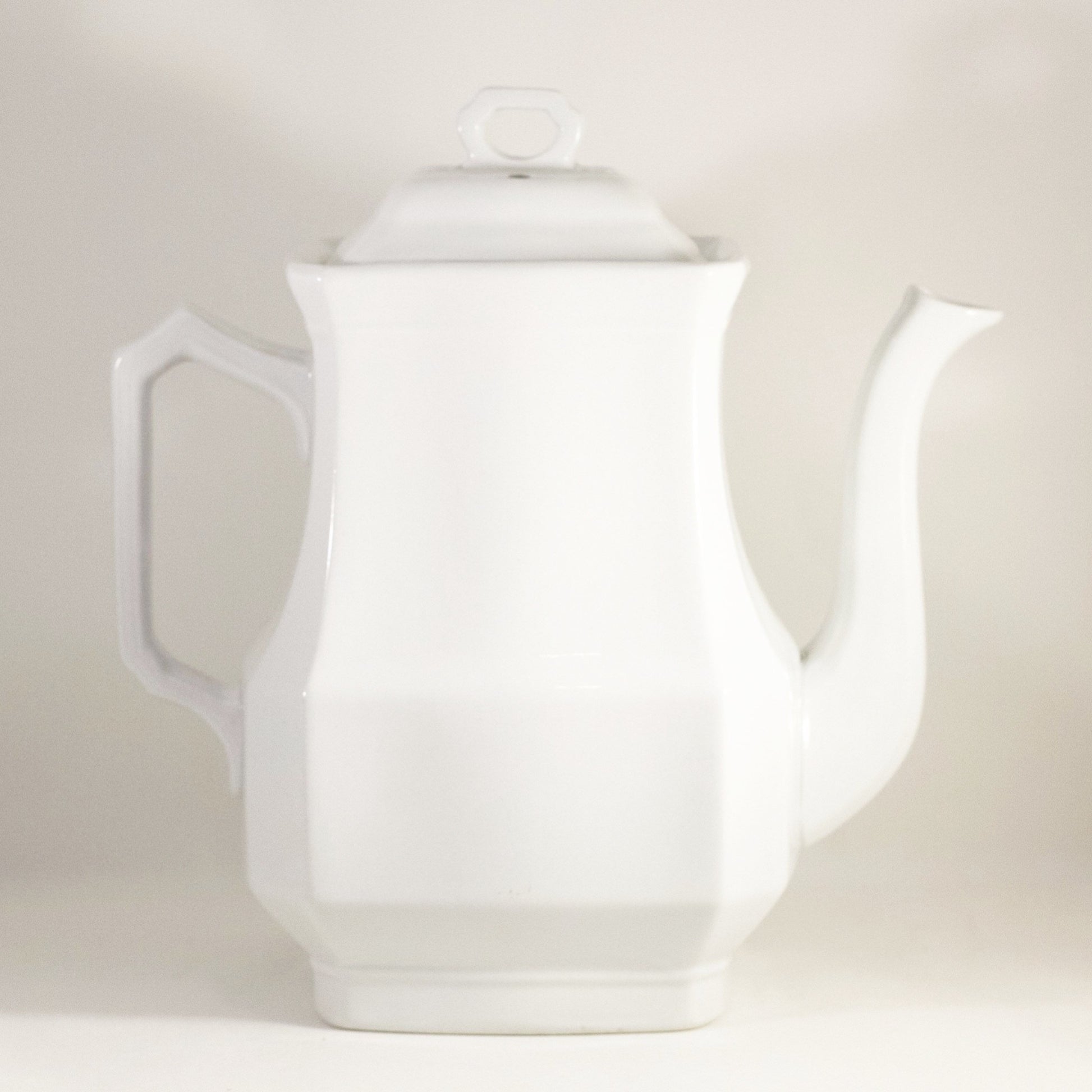 CLASSIC BLOCK OPTIC Ironstone Teapot by J & G Meakin Circa 1890