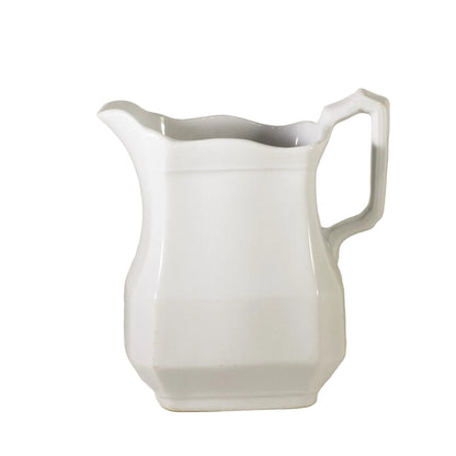 CLASSIC OPTIC BLOCK by J & G Meakin Antique Ironstone Small Pitcher Circa 1890 (3)