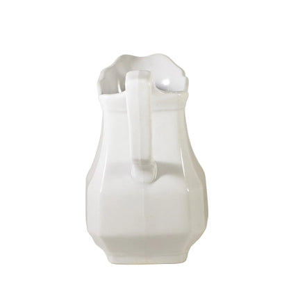 CLASSIC OPTIC BLOCK by J & G Meakin Antique Ironstone Small Pitcher Circa 1890 (4)