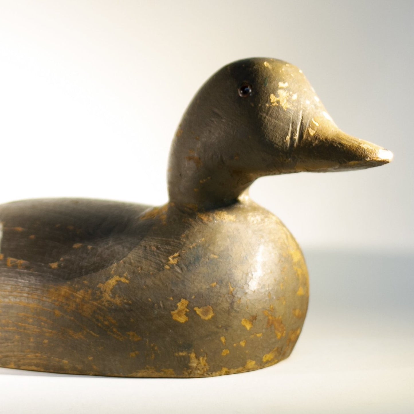 Lathe-Turned WOODEN MALLARD DUCK DECOY Pair Pascagoula Decoy Company Circa 1940s