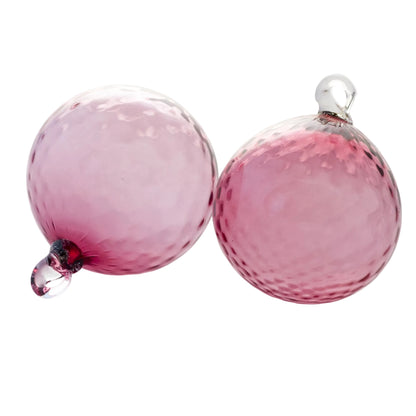PILGRIM CRANBERRY HAND BLOWN CRANBERRY GLASS BAUBLES Circa 1970s