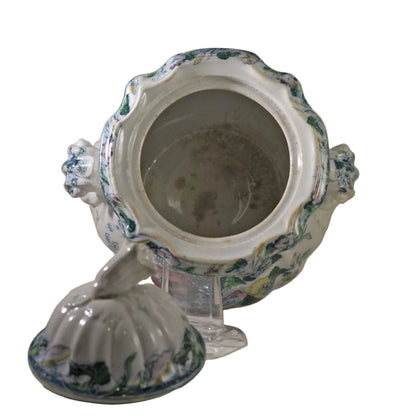 JACOB FURNIVAL IRONSTONE Covered Sugar Bowl or Utility Jar Circa 1850