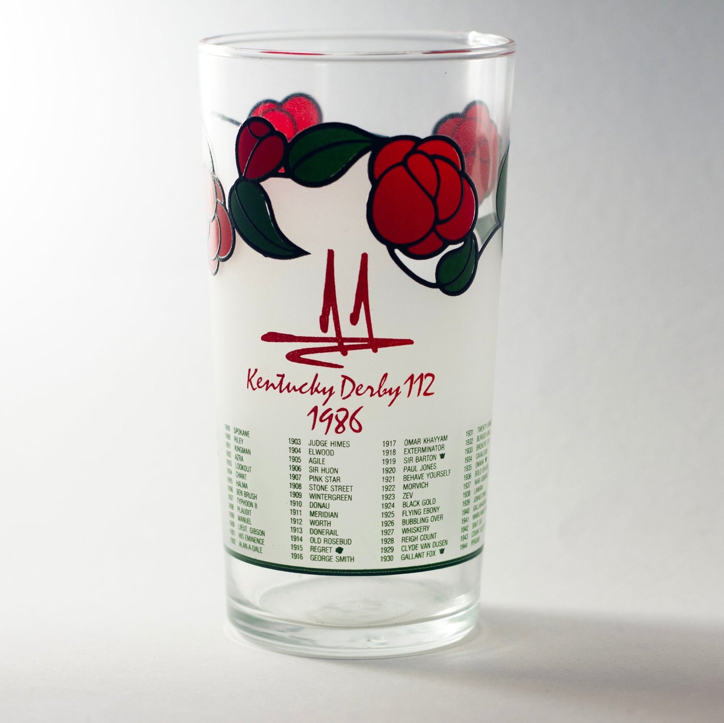 1986 Kentucky Derby Glass #112