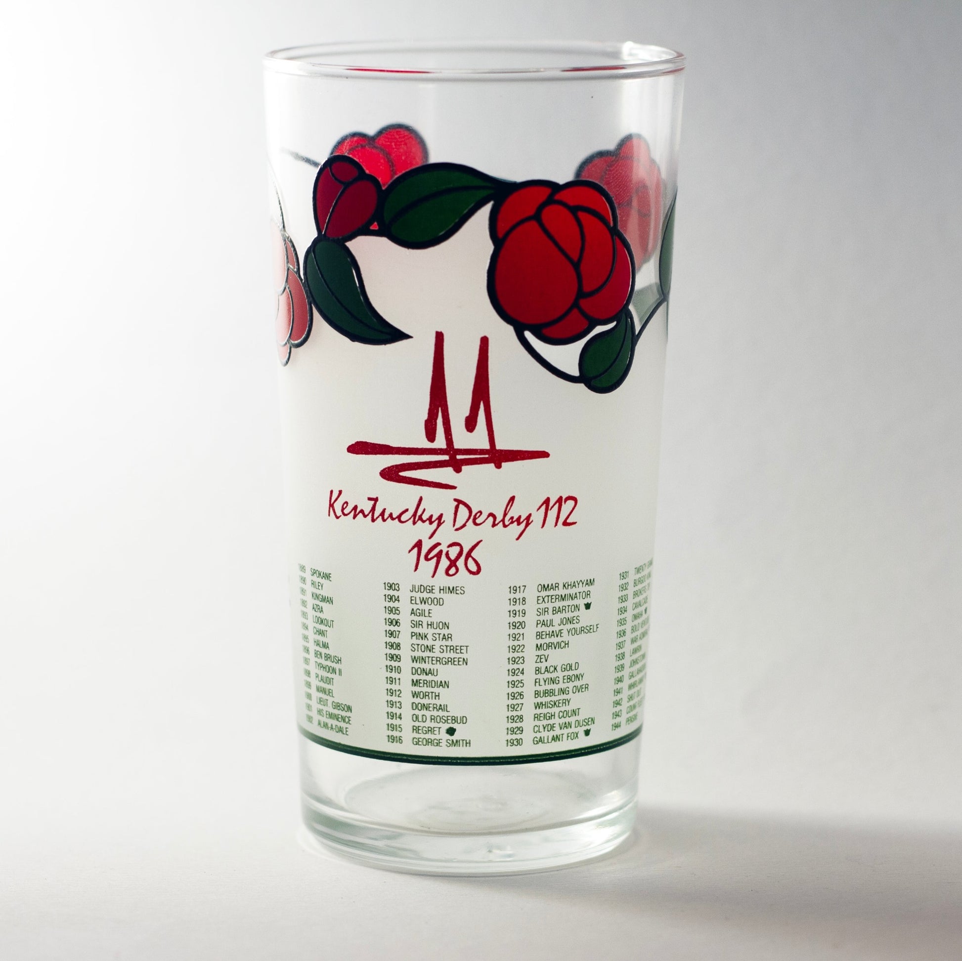 1986 Kentucky Derby Glass #112