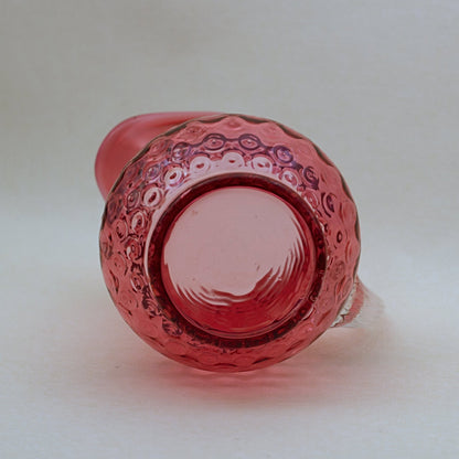 FENTON RUBY OVERLAY Polka Dot Creamer 