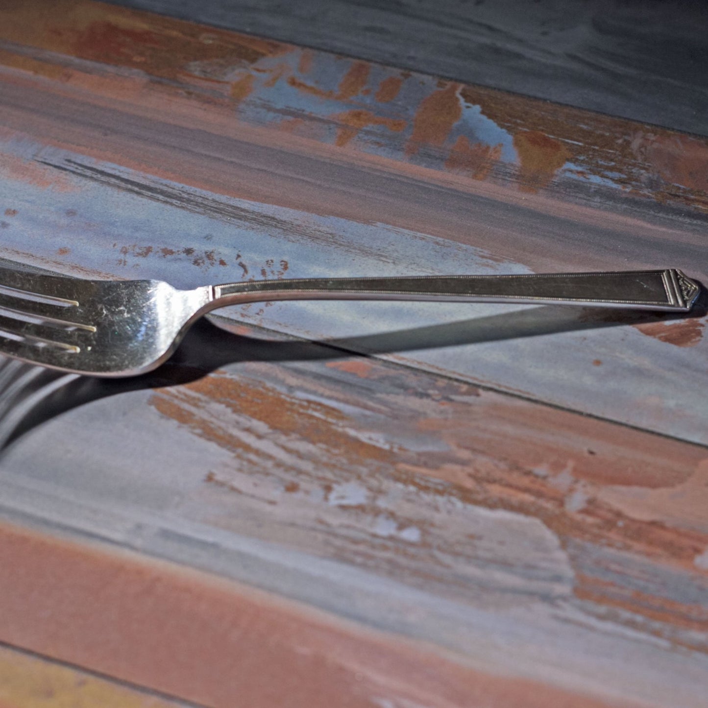 ANNIVERSARY SILVER PLATE MEAT FORK by 1847 Rogers Brothers