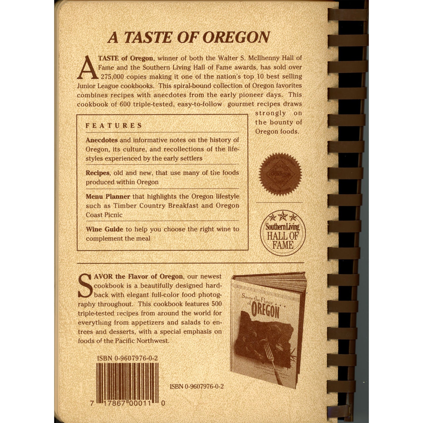 A TASTE OF OREGON | Junior League of Eugene 1993 ©1980