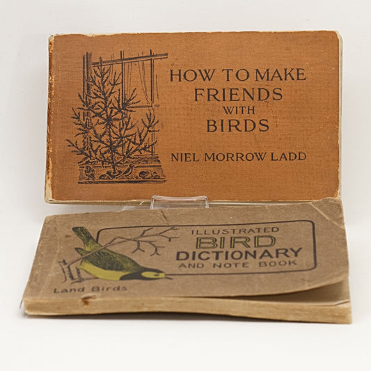 ANTIQUE BIRD BOOKS Illustrated Bird Dictionary by Chester Reed and How to Make Friends With Birds by Niel Morrow Ladd