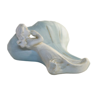 HOLY WATER FONT Depicting PRAYING GIRL Hand-Glazed