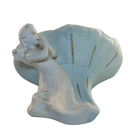 HOLY WATER FONT Depicting PRAYING GIRL Hand-Glazed