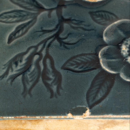 Antique MAW & COMPANY BROSELEY Raised Relief Decorative Tile Circa 1860 (4)