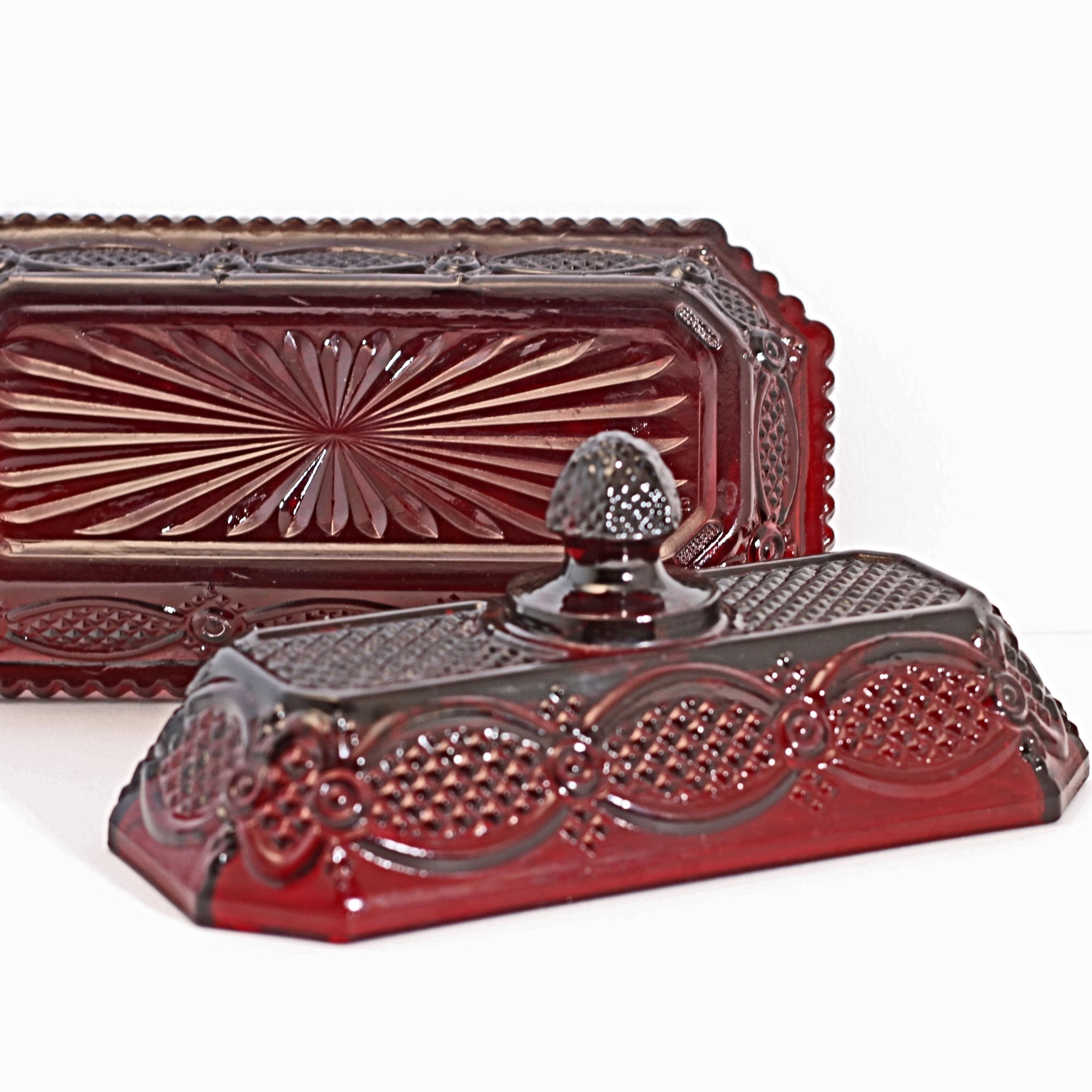 Avon Ruby deals Red Butter Dish