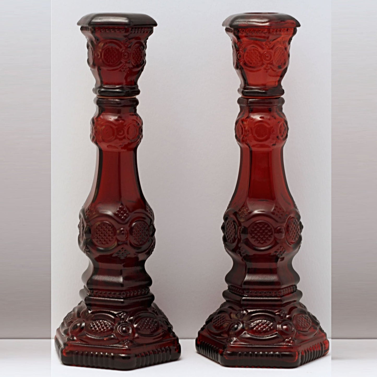 CAPE COD 1876 COLLECTION By Avon Set of Two Tall Candlesticks