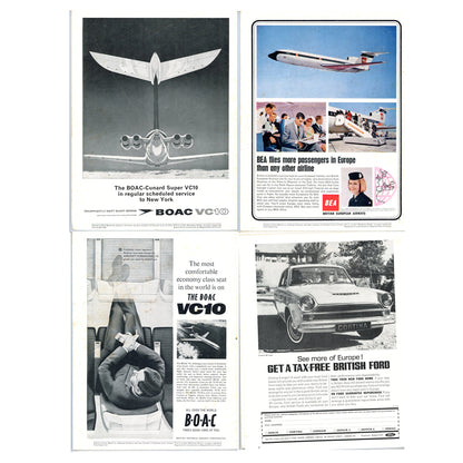 Complete 1965 set of Coming Events in Britain magazines. Vintage British travel publication with color photography, cultural articles, and mid-century appeal. Advertisements