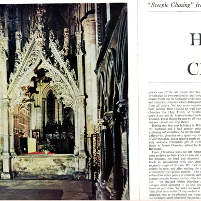 Complete 1965 set of Coming Events in Britain magazines. Vintage British travel publication with color photography, cultural articles, and mid-century appeal. Churches article