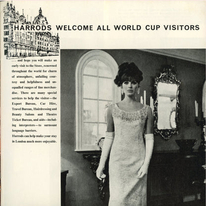 Complete 1966 set of Coming Events in Britain magazines, including Beatles and Rolling Stones feature. Vintage British travel and cultural publication. Harrods World Cup article