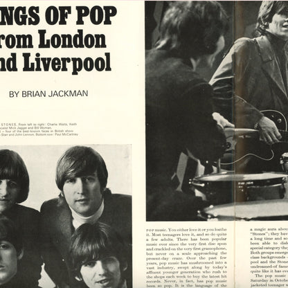 Complete 1966 set of Coming Events in Britain magazines, including Beatles and Rolling Stones feature. Vintage British travel and cultural publication. Kings of Pop article
