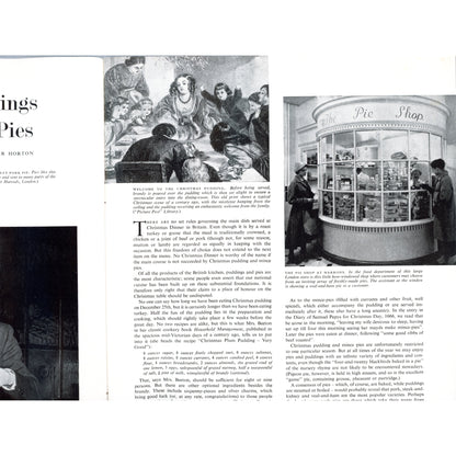 Complete 1956 set of Coming Events in Britain magazines. Vintage British travel publication with color photography, cultural articles, and mid-century appeal. English puddings