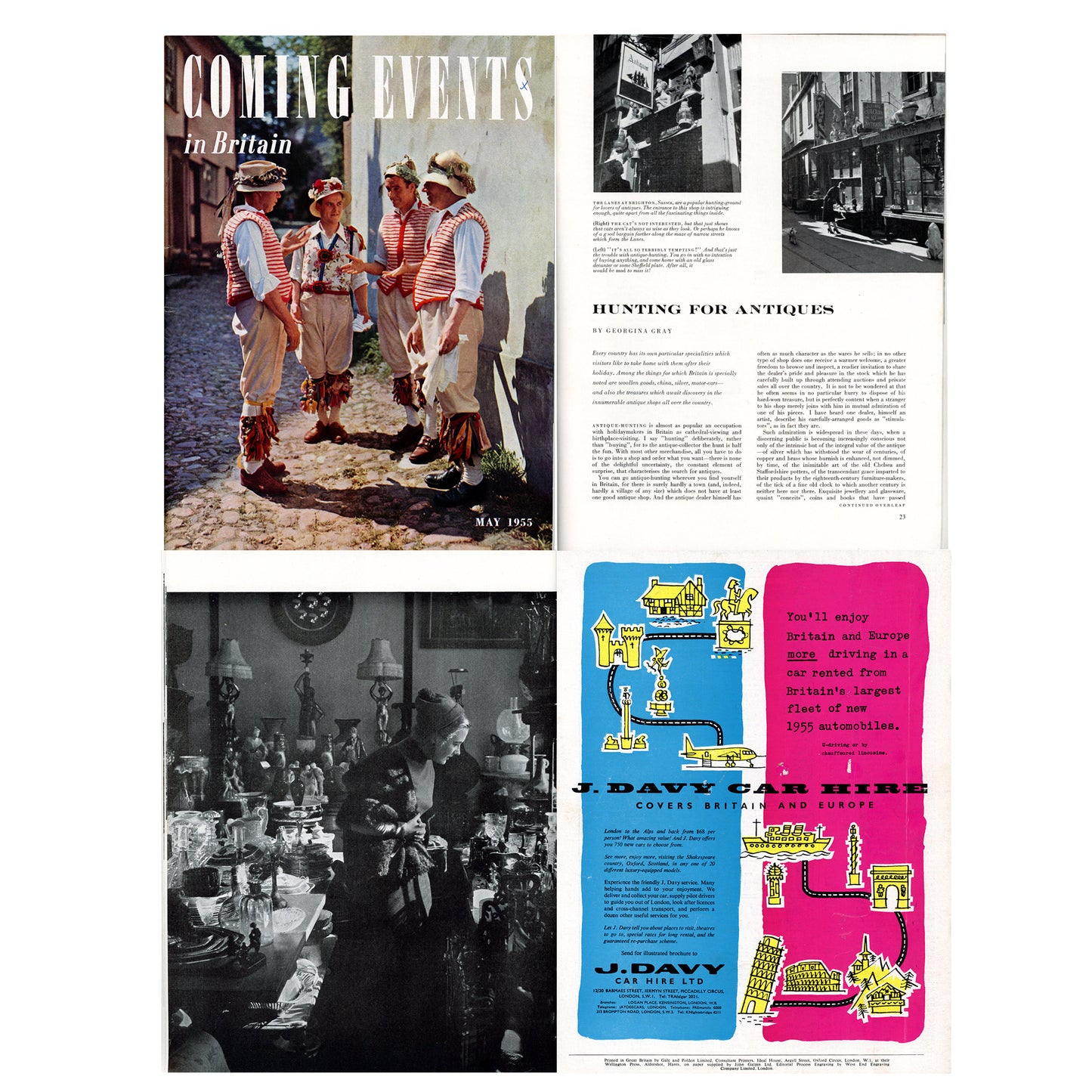 COMING EVENTS IN BRITAIN Vintage Travel Magazine © May 1955