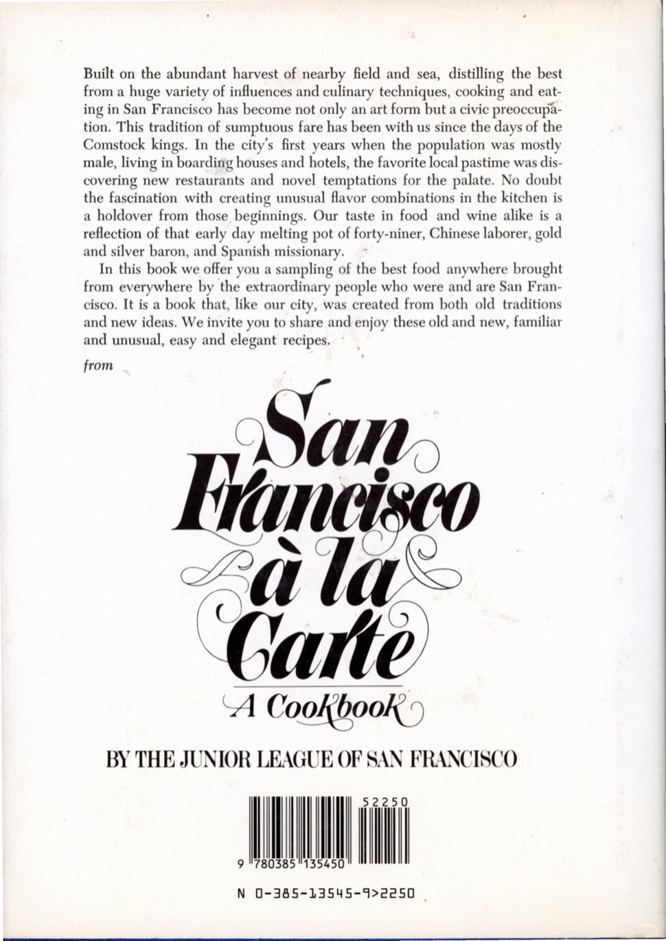 SAN FRANCISCO: à la Carte  | Junior League of San Francisco | ©1979