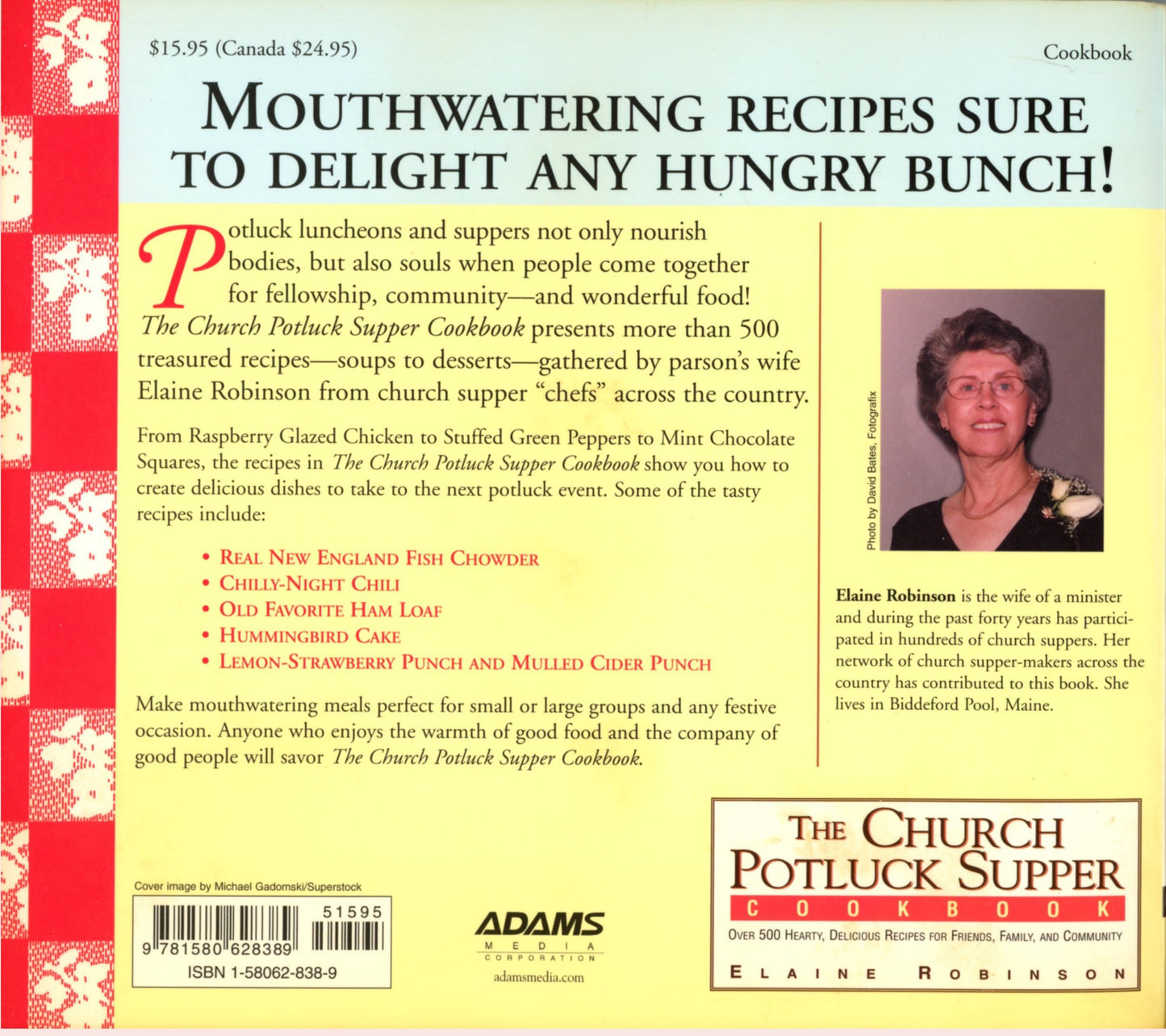 CHURCH POTLUCK SUPPER COOKBOOK by Elaine Robinson ©2003