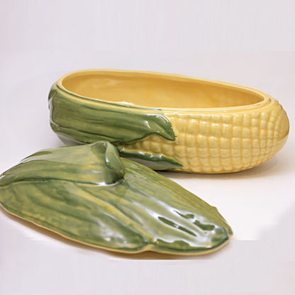 SHAWNEE Pottery CORN KING Covered Casserole Dish