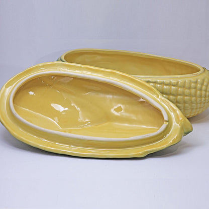 SHAWNEE Pottery CORN KING Covered Casserole Dish