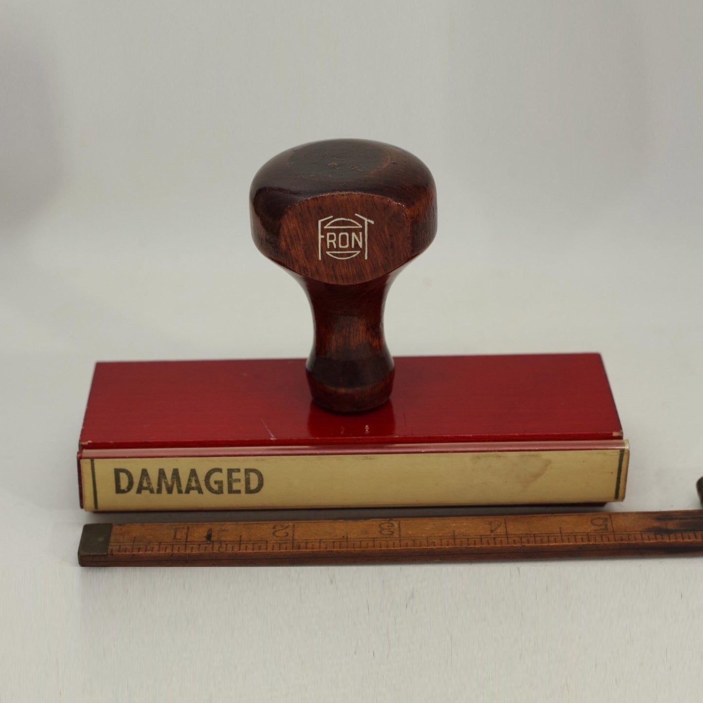 VINTAGE ELECTION RUBBER STAMP for Damaged Ballots