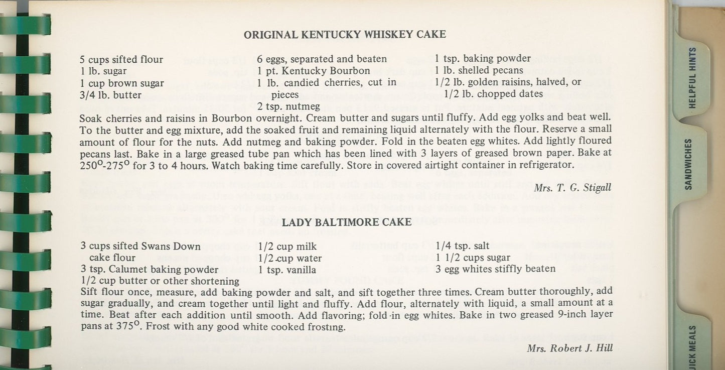 DERBYTOWN WINNERS FOR COOKS | Crescent Hill Woman's Club Louisville, Kentucky | Copyright 1975